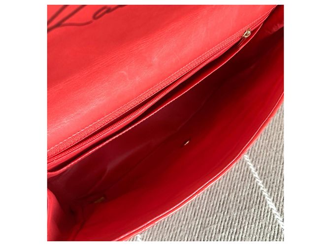 Borsa Chanel Classic Flap Large Pelle Rossa Rosso - vista 8