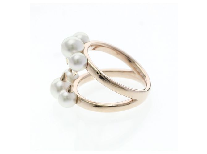 Anello TASAKI Danger Signature Pearl R4497 in oro rosa 18K - vista 2