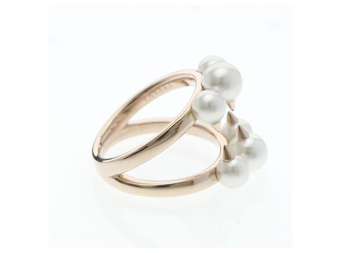 Anello TASAKI Danger Signature Pearl R4497 in oro rosa 18K - vista 4