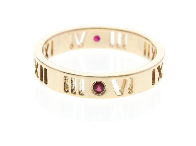 Autre Marque Tiffany Atlas Ring mit Diamanten aus 18K Roségold Golden - Ansicht 3