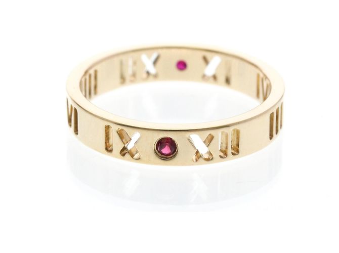 Autre Marque Tiffany Atlas Ring mit Diamanten aus 18K Roségold Golden - Ansicht 4