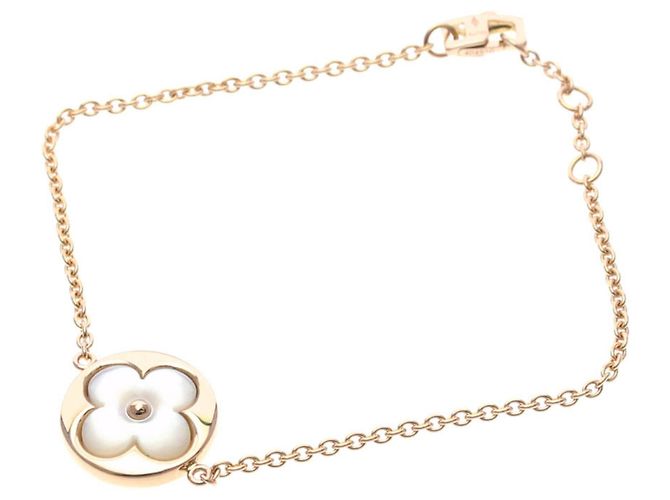 Bracelete Louis Vuitton Monogram MOP Dourado - vista 10