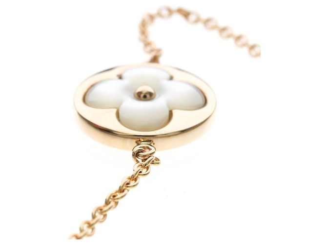 Bracelete Louis Vuitton Monogram MOP Dourado - vista 4