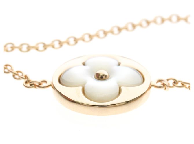 Bracelete Louis Vuitton Monogram MOP Dourado - vista 5