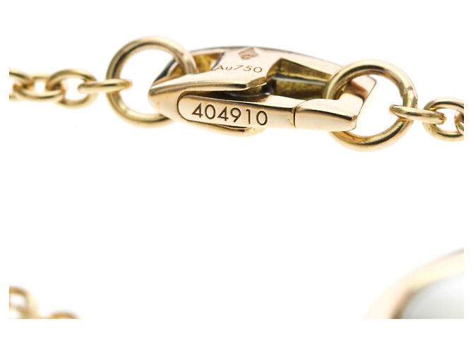 Bracelete Louis Vuitton Monogram MOP Dourado - vista 8