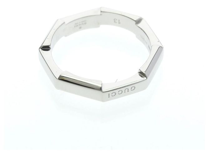 Anello Gucci Link to Love in Platino Argento - vista 9