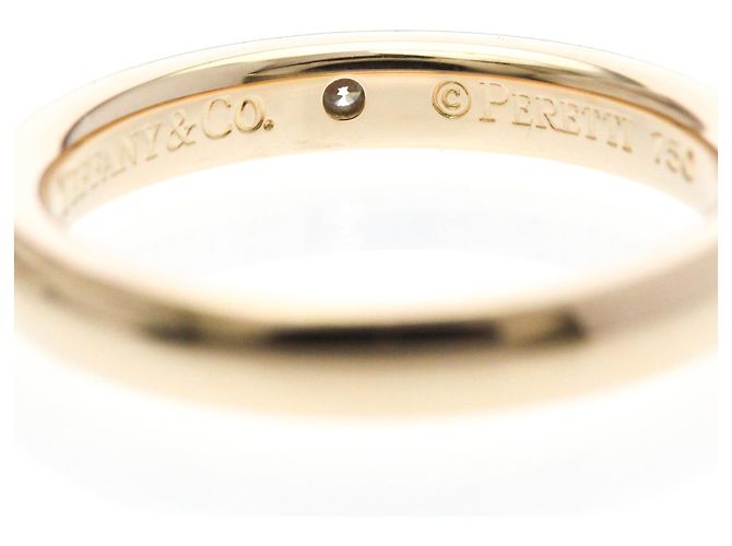 Autre Marque Tiffany Stacking Band Ring 1 Diamant in 18K Roségold Golden - Ansicht 8
