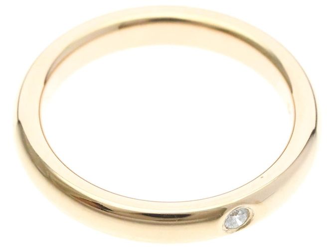 Autre Marque Tiffany Stacking Band Ring 1 Diamant in 18K Roségold Golden - Ansicht 9