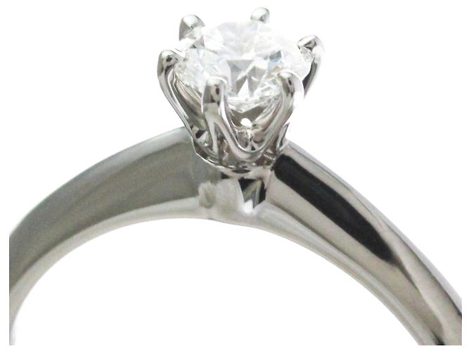 Autre Marque Anello solitario Tiffany in diamante e platino Argento - vista 11
