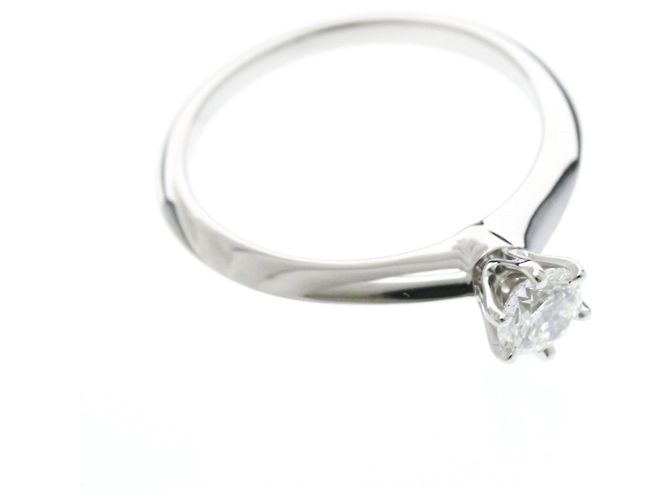 Autre Marque Anello solitario Tiffany in diamante e platino Argento - vista 9