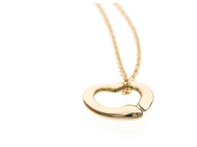 Autre Marque Colar com pingente Tiffany Open Heart em ouro rosa 18K Dourado - vista 4