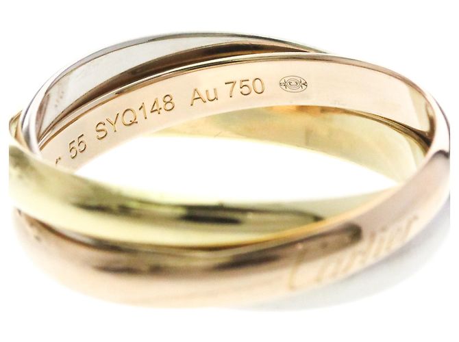 Cartier Trinity Ring in 18K Gelb-, Rosé- und Weißgold Golden - Ansicht 8