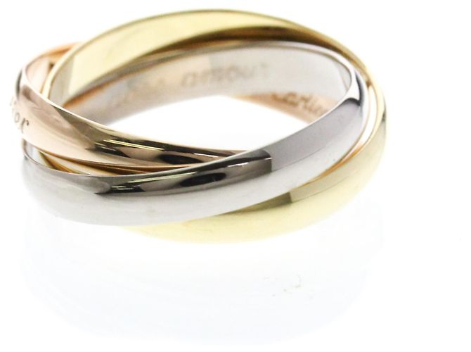 Anel Cartier Trinity em Ouro 18K Dourado - vista 2