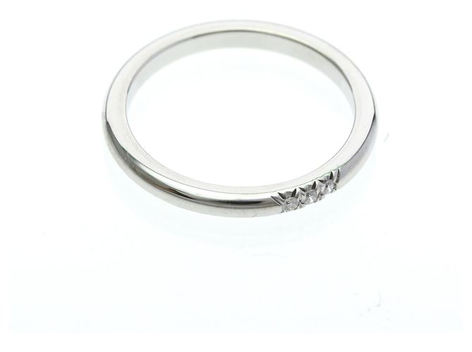 Autre Marque Tiffany Forever Ring 3 Diamanten in Platin Silber - Ansicht 9