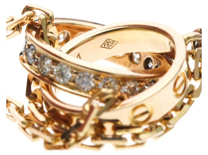 Collar Cartier Baby Love Diamantes Dorado - vista 11