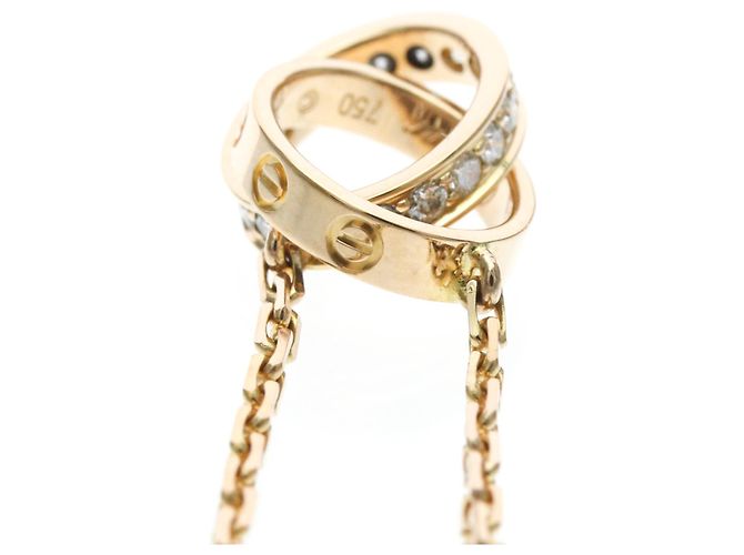 Collar Cartier Baby Love Diamantes Dorado - vista 5
