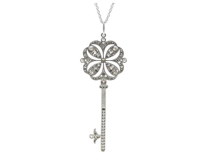 Autre Marque Tiffany Key Diamantenhalskette Silber Golden - Ansicht 2