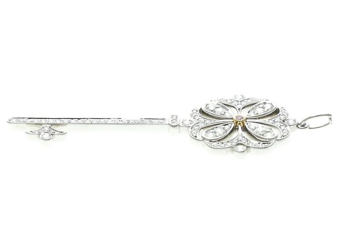 Autre Marque Tiffany Key Diamantenhalskette Silber Golden - Ansicht 3