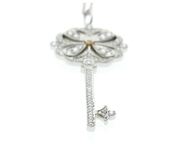Autre Marque Tiffany Key Diamantenhalskette Silber Golden - Ansicht 4