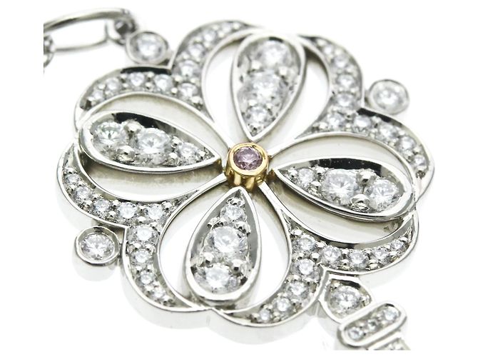Autre Marque Tiffany Key Diamantenhalskette Silber Golden - Ansicht 7