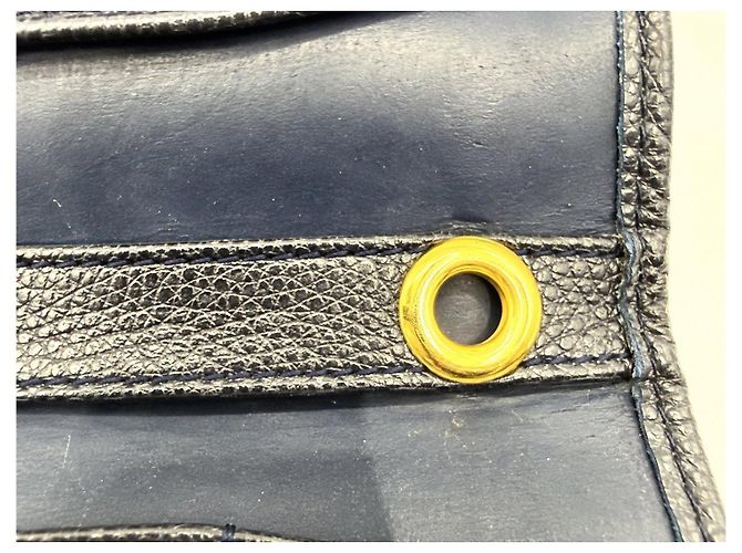 Christian Dior Pochette Logo in pelle nera Nero - vista 15