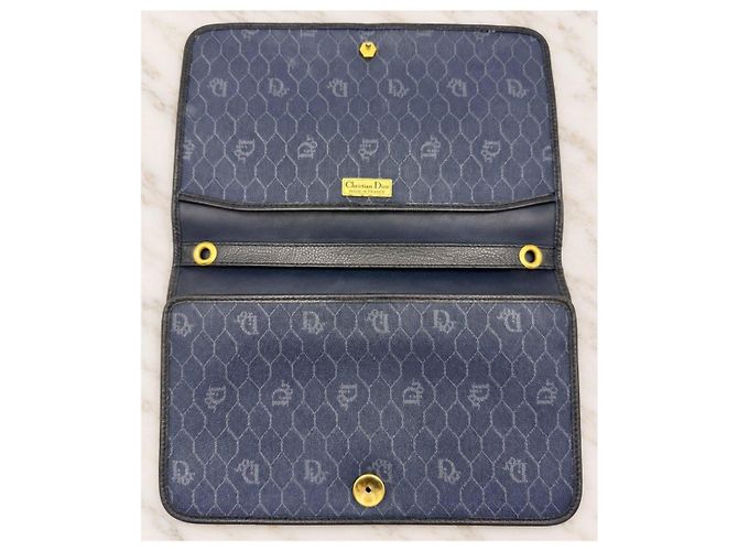 Christian Dior Pochette Logo in pelle nera Nero - vista 2