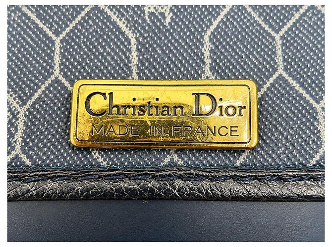 Christian Dior Pochette Logo in pelle nera Nero - vista 9