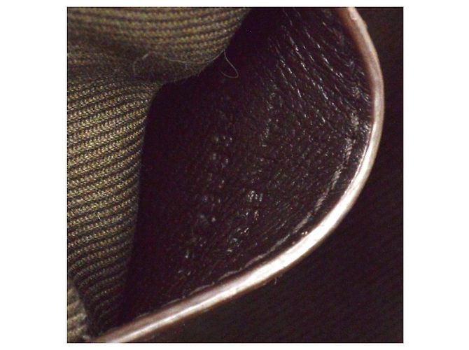 Autre Marque Saint Laurent Le Monogramme Monogram All Over Coated Canvas and Leather Small Marron - vue 5