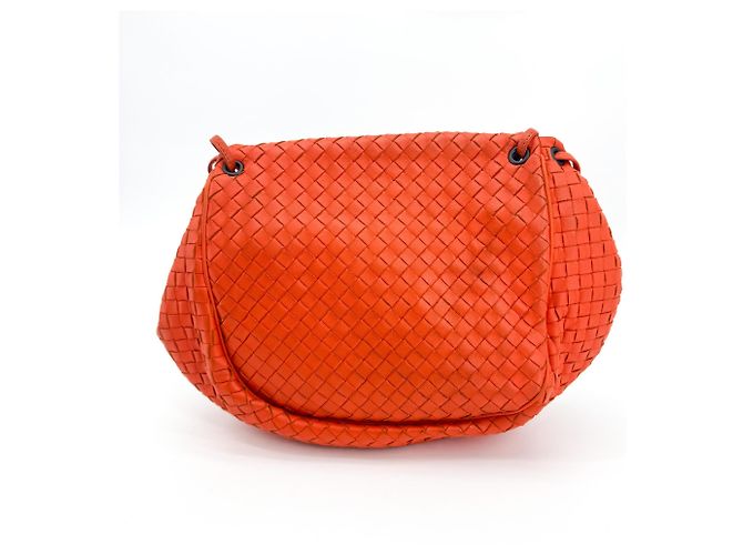 Bottega Veneta Convertible Flap Intrecciato Nappa Small Arancione - vista 2