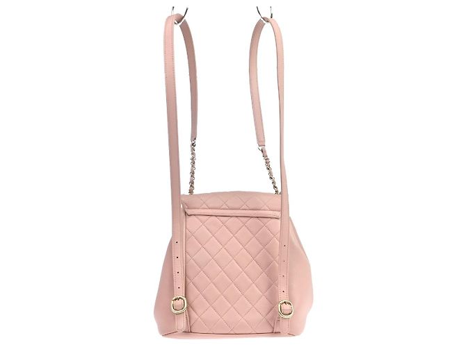 Chanel Duma Drawstring Quilted Leather Large Rosa - vista 2
