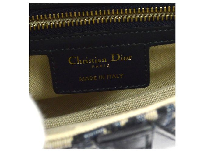 Christian Dior Saddle Oblique Canvas Mini Blu navy - vista 4