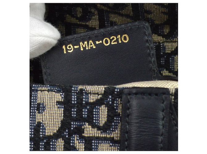 Christian Dior Saddle Oblique Canvas Mini Blu navy - vista 5