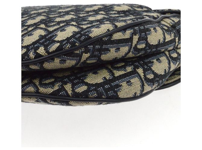 Christian Dior Saddle Oblique Canvas Mini Blu navy - vista 7