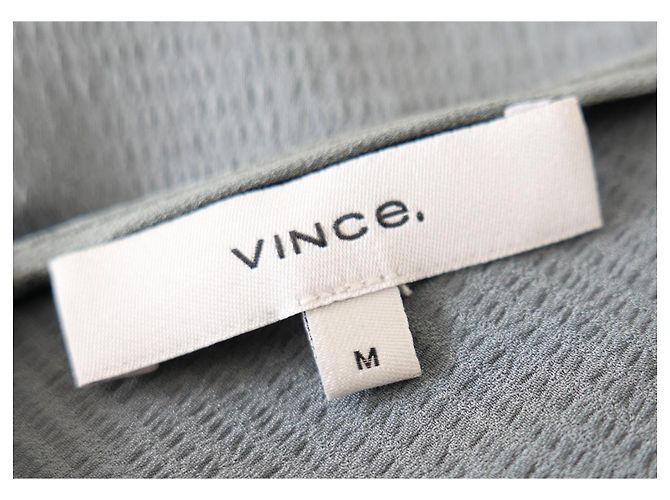 Vince Abito senza maniche con doppio scollo a V e arricciature Blu chiaro - vista 5