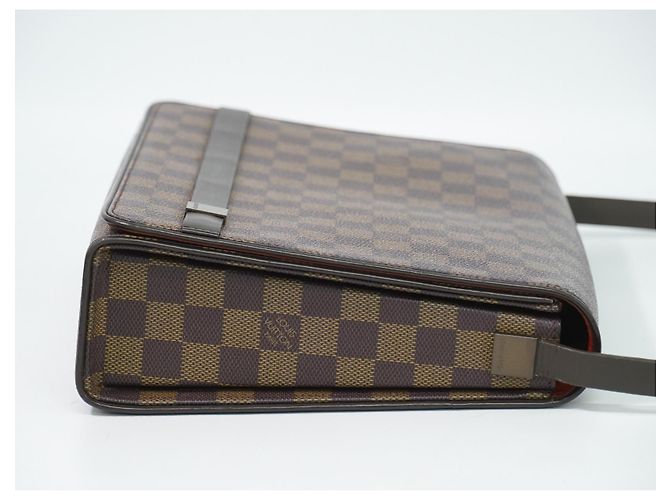 Louis Vuitton Tribeca Carre Damier Ebene Marrone - vista 4