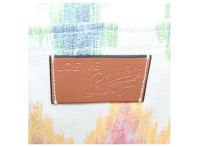 Loewe Paula's Ibiza Embellished Printed Canvas Medium Multicolore - vue 6