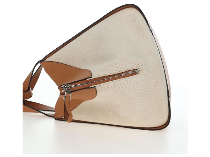 Loewe Ken Price Hammock em couro estampado e canvas Small Bege - vista 3