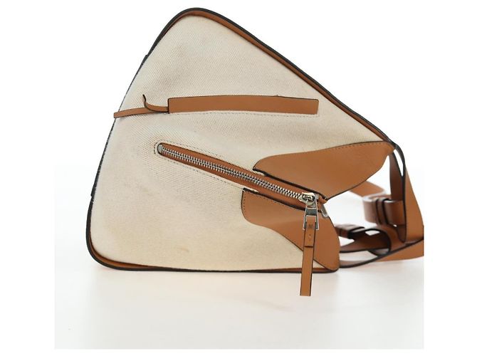 Loewe Ken Price Hammock em couro estampado e canvas Small Bege - vista 4
