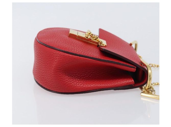 Chloé Chloe Drew Leather Small Red - view 3
