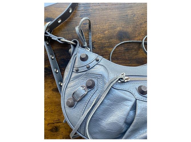 Balenciaga Neo Classic City Borsa Pelle Grigia Grigio - vista 10