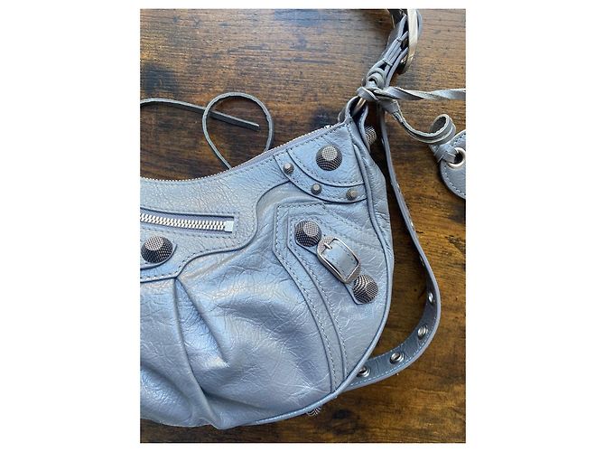 Balenciaga Neo Classic City Borsa Pelle Grigia Grigio - vista 12