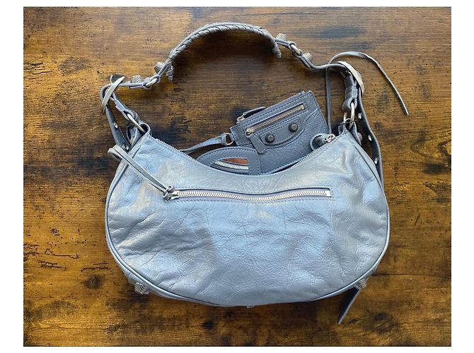 Balenciaga Neo Classic City Borsa Pelle Grigia Grigio - vista 16