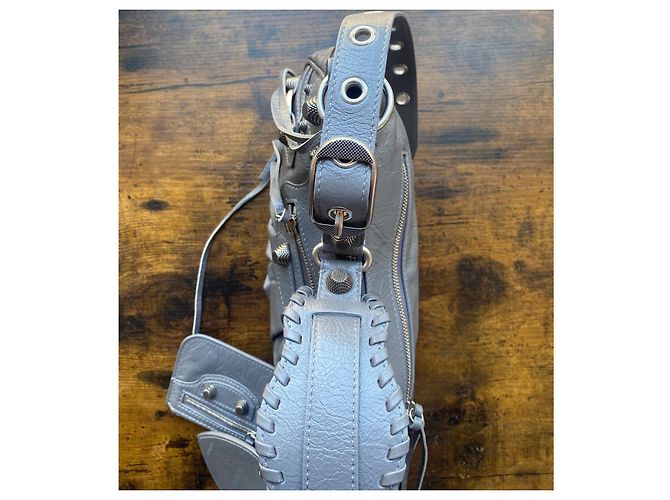 Balenciaga Neo Classic City Borsa Pelle Grigia Grigio - vista 20