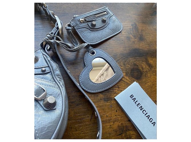 Balenciaga Neo Classic City Borsa Pelle Grigia Grigio - vista 4