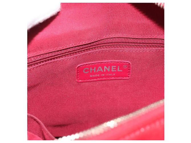 Chanel Gabrielle Logo Hobo Tweed and Calfskin Medium Red - view 7
