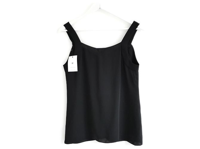 Theory SL V Drape Top Moderne Bluse Schwarz - Ansicht 3