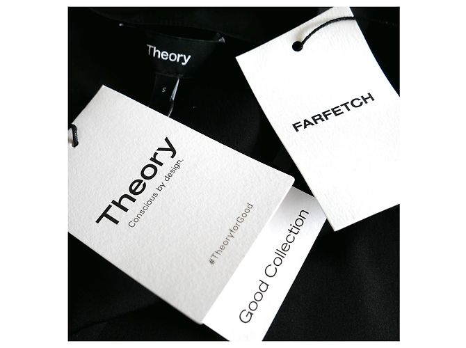 Theory SL V Drape Top Moderne Bluse Schwarz - Ansicht 4