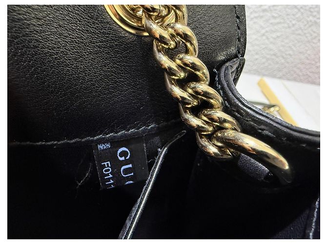Gucci Emily Borsa a tracolla pelle nera Horsebit Nero Gold hardware - vista 13
