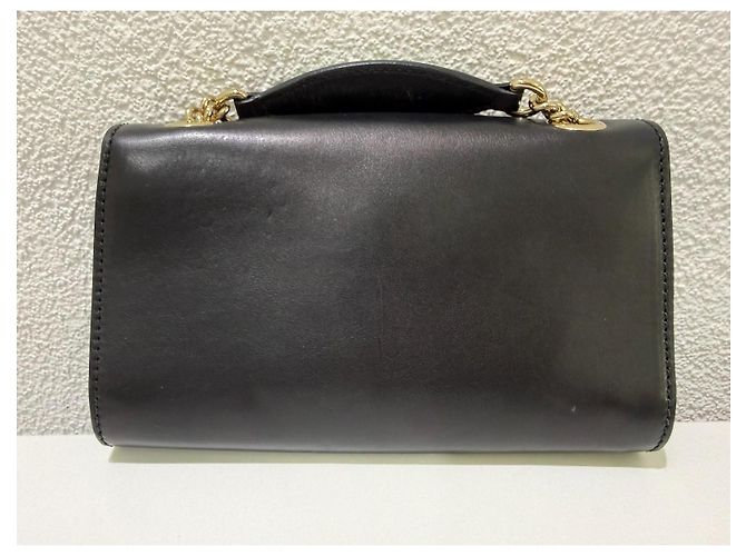 Gucci Emily Borsa a tracolla pelle nera Horsebit Nero Gold hardware - vista 3