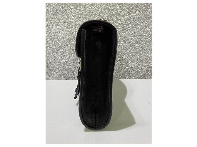 Gucci Emily Borsa a tracolla pelle nera Horsebit Nero Gold hardware - vista 5